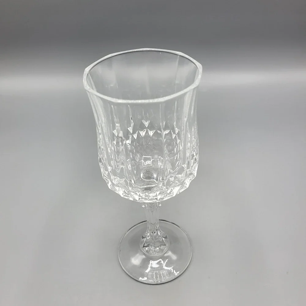 Cristal d Arques Longchamp Wine Glasses Set of 4 24% Lead Crystal Clear France